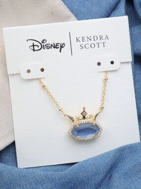 Kendra Scott Disney Elisa 'Kind' Necklace - Gold & Blue Mother Pearl